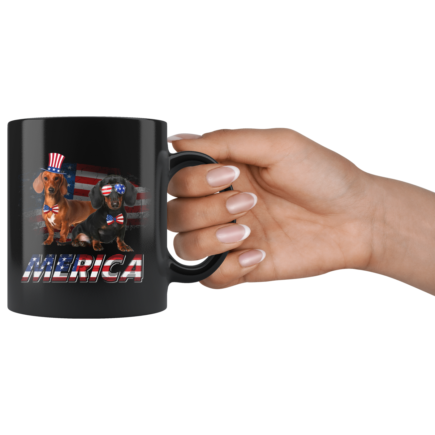 Dachshund 4th of July Merica Dachshund Dog Lover Mug