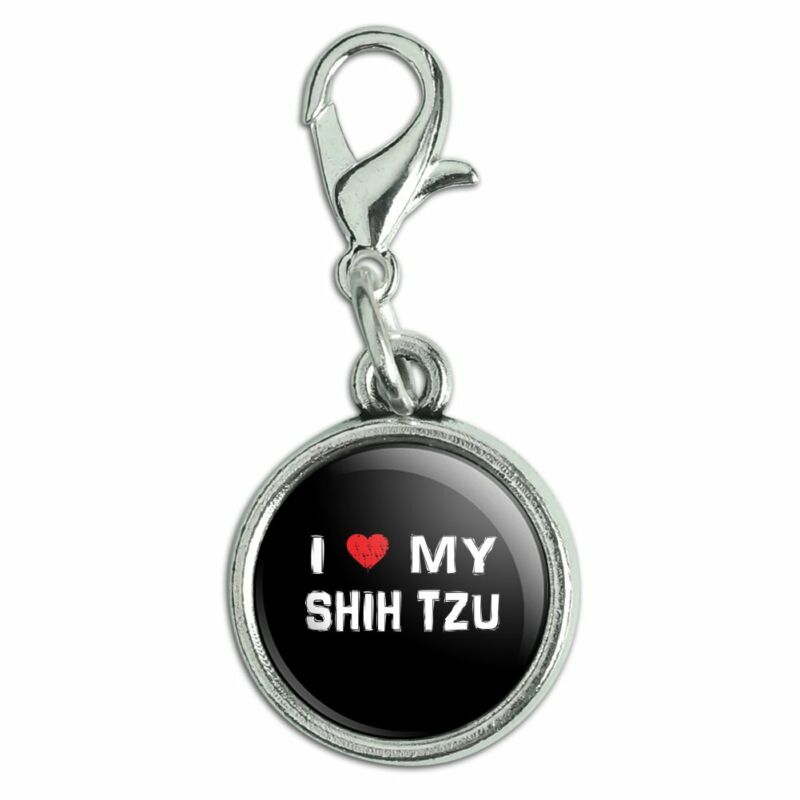 I Love My SHIHTZU Zipper Pull Pendant Charm with Lobster Clasp
