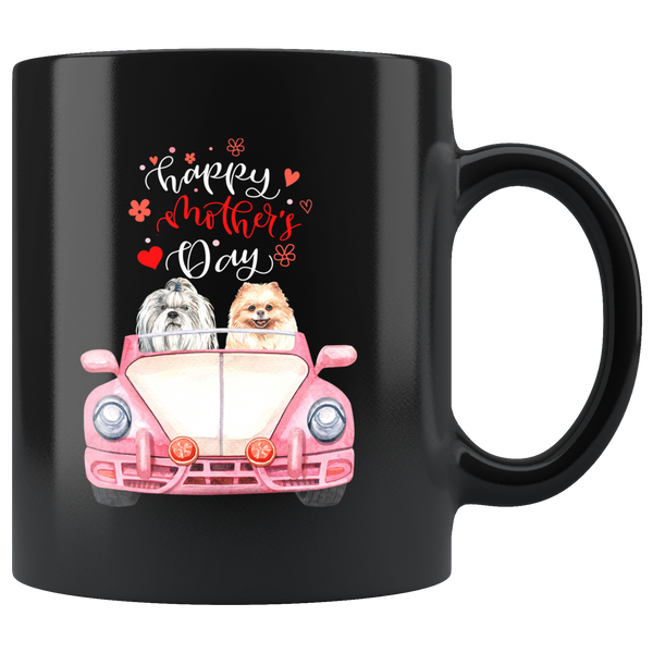Mothers Day Coffee Mug Gift|Cute Shihtzu Pomeranian Mothers Day Dog Lover Gift