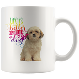 Life Is Better With A Dog Shih Tzu 2-Toned Color Mug