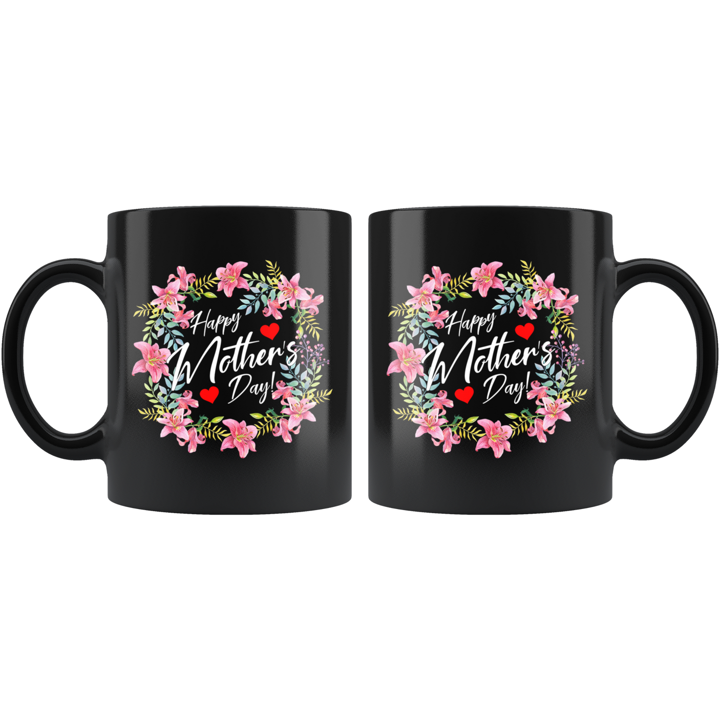 Happy Mothers Day Wreath|Gift for Mom|Mom Coffee Mug Gift|Mom Gift Flower Mug