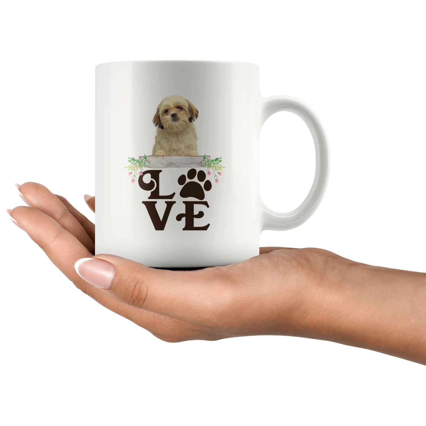 L.O.V.E.  Shih Tzu  White Mug