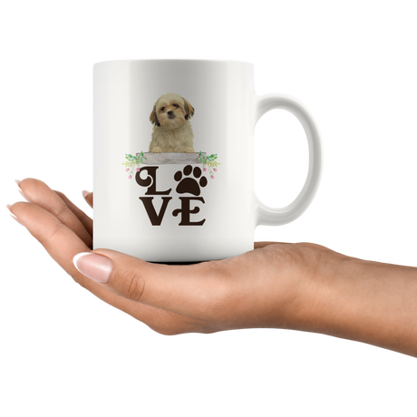 L.O.V.E.  Shih Tzu  White Mug