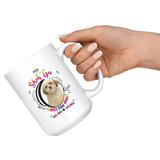 My Shih Tzu Leaves Paw Prints On My Heart White Shih Tzu Mug (Colorful Text)