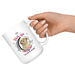 My Shih Tzu Leaves Paw Prints On My Heart White Shih Tzu Mug (Colorful Text)