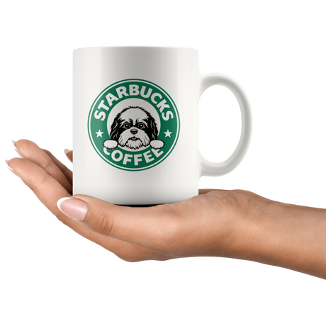 Cute Shih Tzu Starbucks Coffee Funny Shih Tzu Coffee Mug