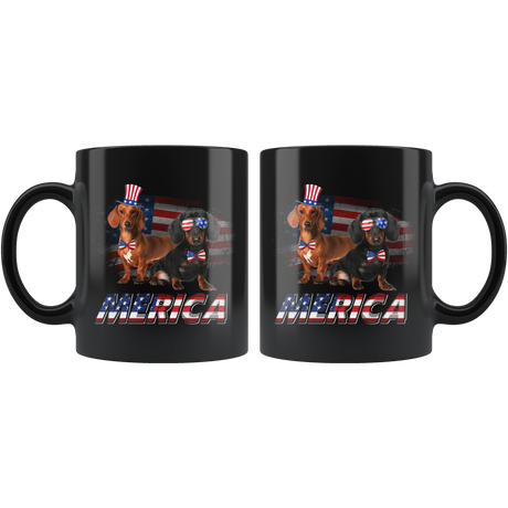 Dachshund 4th of July Merica Dachshund Dog Lover Mug
