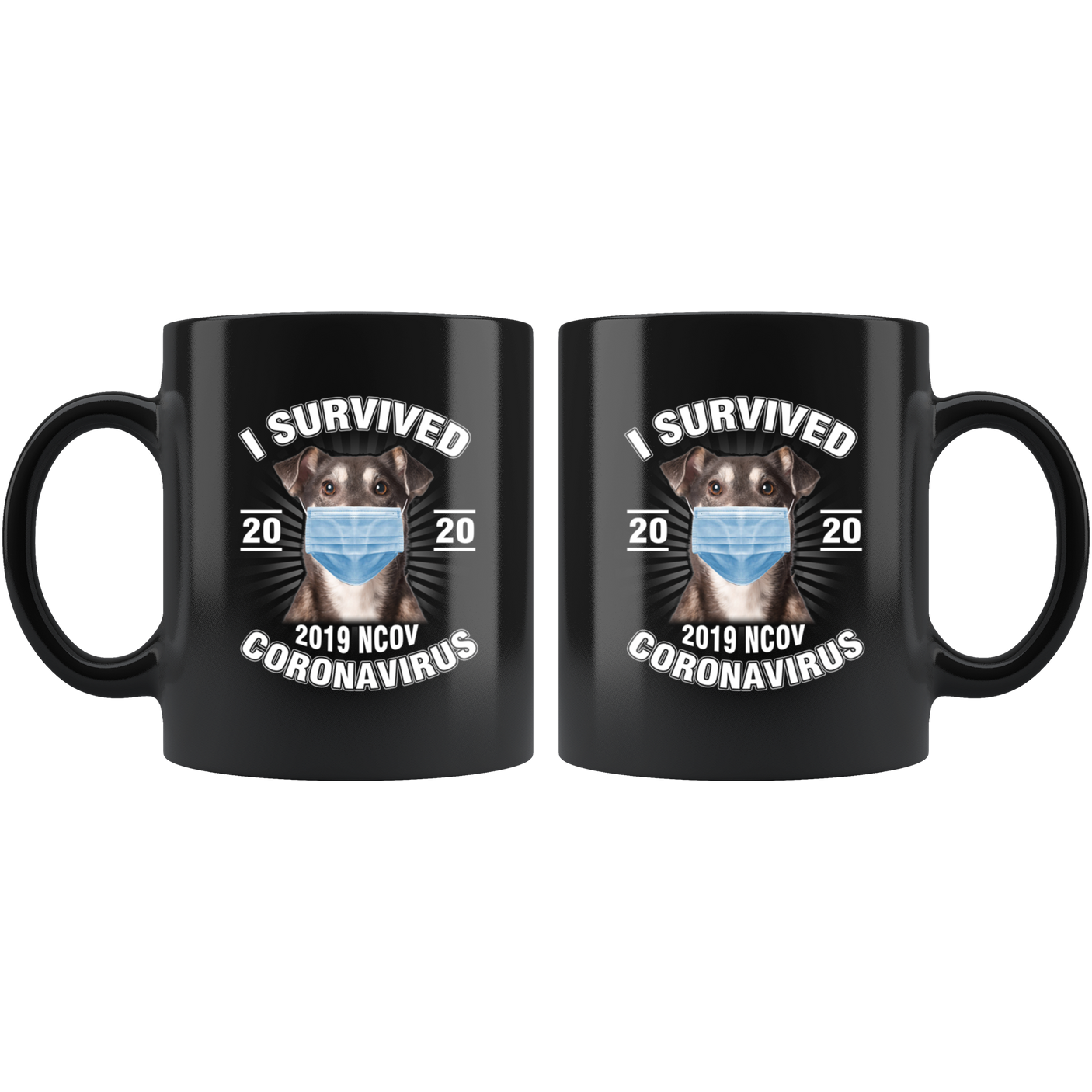 I Survived Coronavirus 2020 Funny Dog Lover Coffee Mug