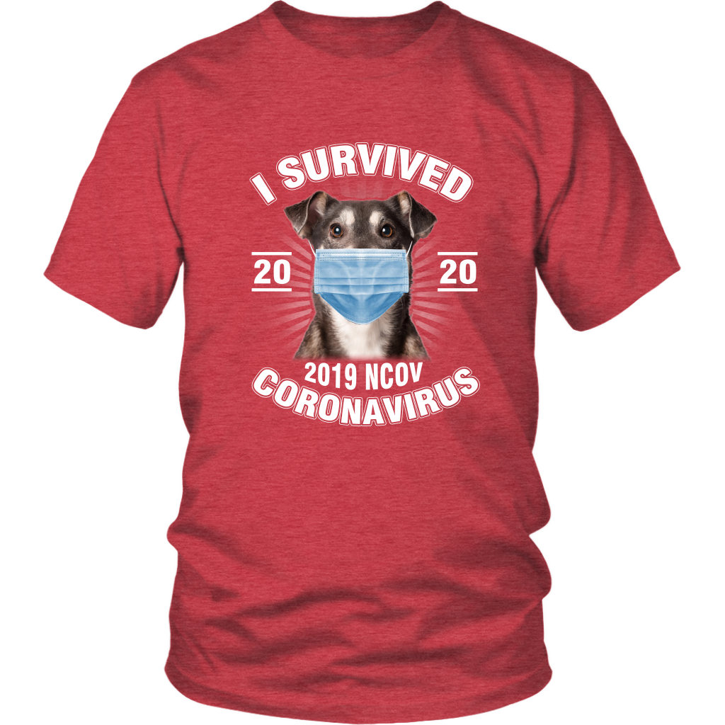 I Survived Coronavirus 2020 Funny Dog Lover  TShirt