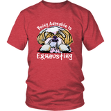 Funny Shih Tzu Tshirt Being Adorable is Exhausting Dog Lover TShirt