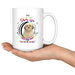 My Shih Tzu Leaves Paw Prints On My Heart White Shih Tzu Mug (Colorful Text)