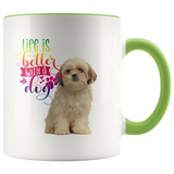 Life Is Better With A Dog Shih Tzu 2-Toned Color Mug